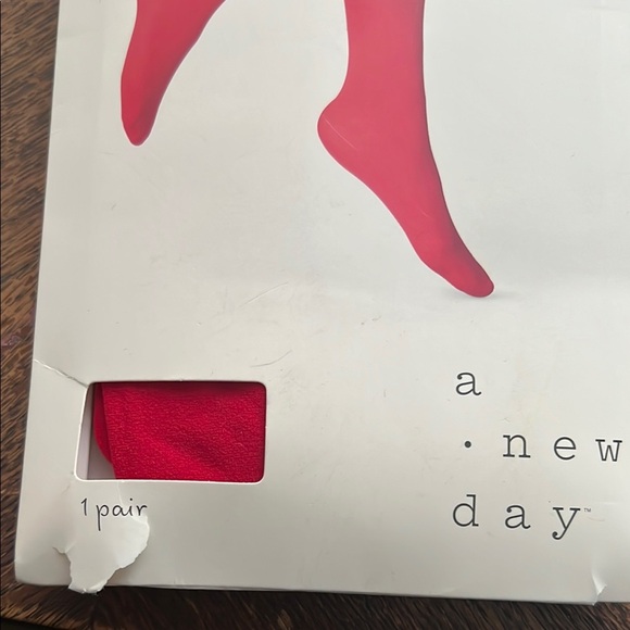 Red Opaque Tights - Picture 5 of 6